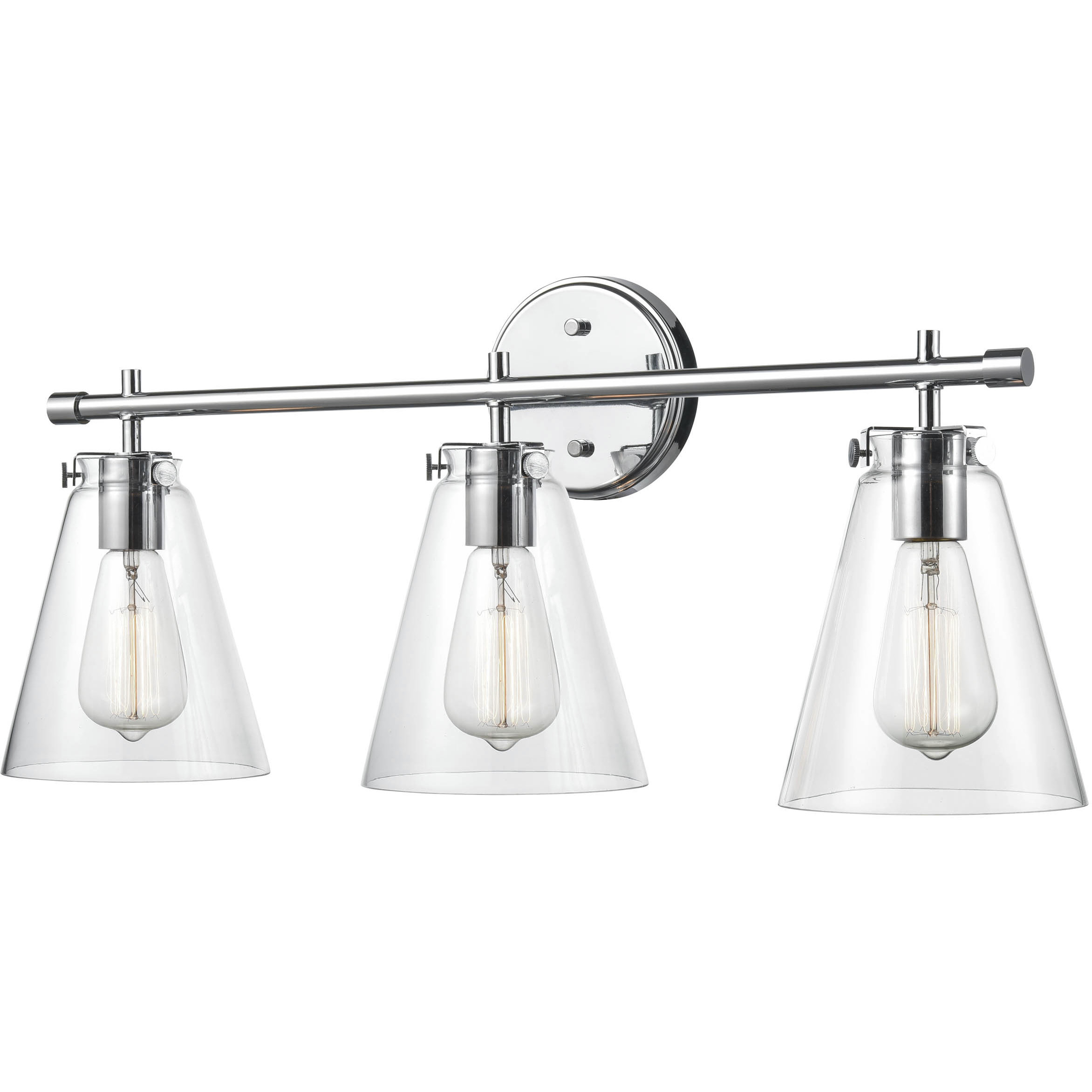 Aliza 3 Light 27 inch Chrome Bathroom Vanity Light Wall Light